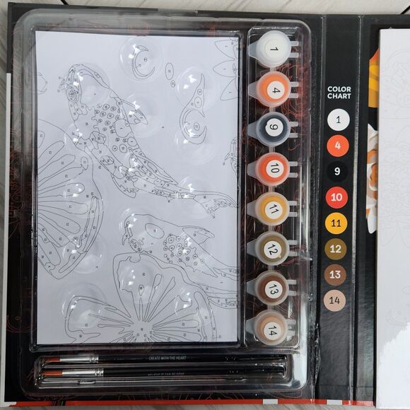 Art Maker PAINTING BY NUMBERS: KOI FISH w/ Supplies~~NIP - Picture 4 of 11